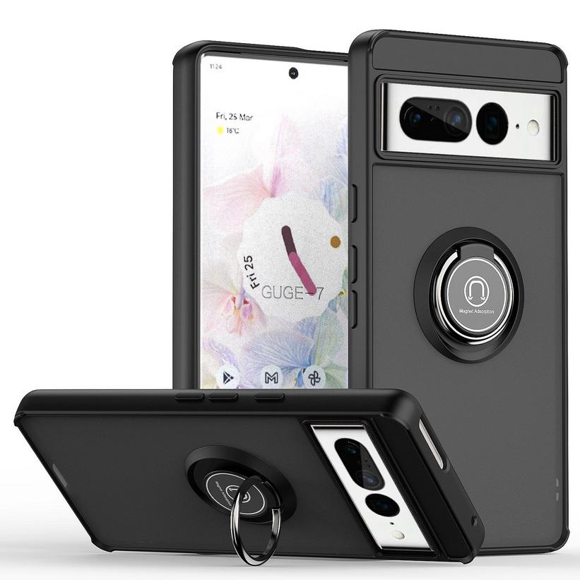 Rotatable Bracket Stand Phone Case for Pixel 7 Pro Pixel7 Pixel 6 Pro Finger Ring Holder Hard Back Cover