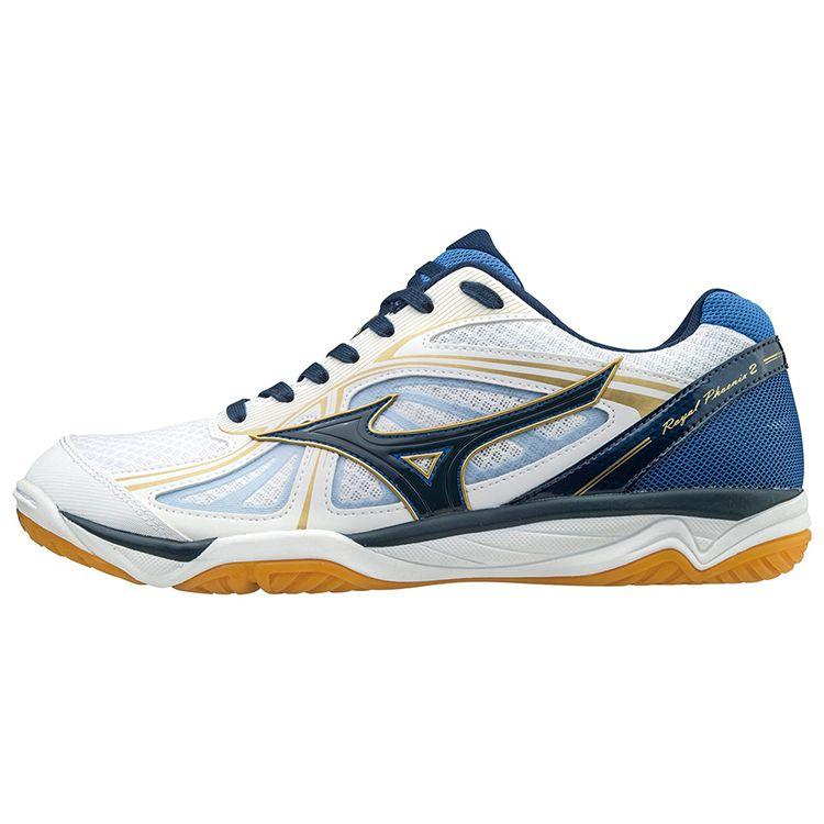 Mizuno Wave Rider 25 Comfortable Breathable Shock Absorbing Non-Slip Durable Low-Top Training Shoes Unisex sneaker White Blue V1GA173025