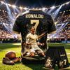 CR7 Ronaldo Numero 7 Tema Calcio Abbigliamento Adulti Bambini Stampa 3D Maglia Pantaloncini Tuta Sportiva Due Pezzi Per Fan Abbigliamento Genitore-Figlio