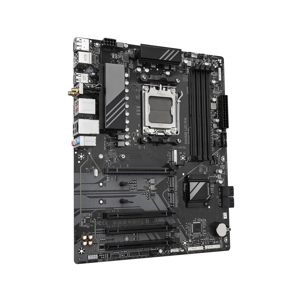 GIGABYTE B650 UD AX AM5 LGA 1718 AMD B650 ATX PCIe PCIe USB Gen2x2 GbE (rev. 1.0) DDR5, 4.0 M.2, 4.0, 3.2 Typ-C, Wi-Fi 6, LAN, Q-Flash, EZ-Latch