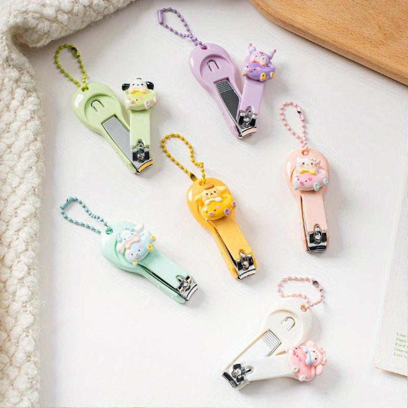 Sanrio Nail Clipper Set - Portable Foldable Nail Scissors with Anti-Splash Design for Home Use