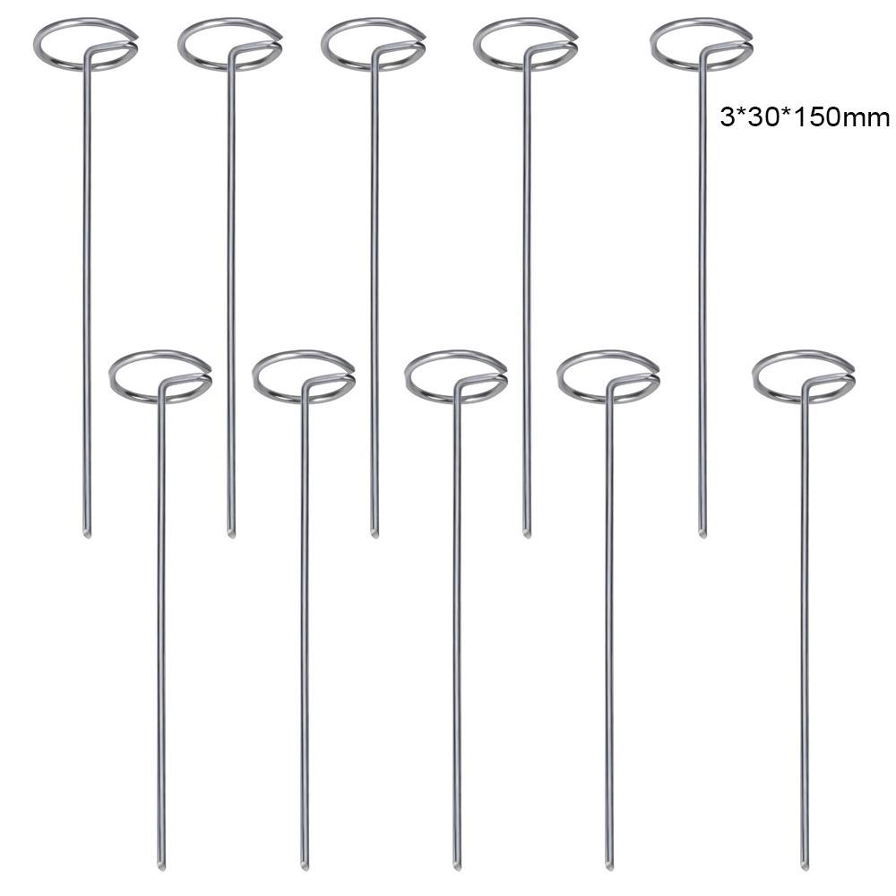 

10Pcs/set Portable Metal Garden Fabric Stakes G-shaped Holding Lawns Lawn Nails Heavy-duty Ground Nail Outdoor Tents
