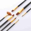 7pcs set Art Paint Brushes Set Round & Flat & Filbert & Fan Tips Professional Drawing Paintbrushes Nylon Hair Wooden