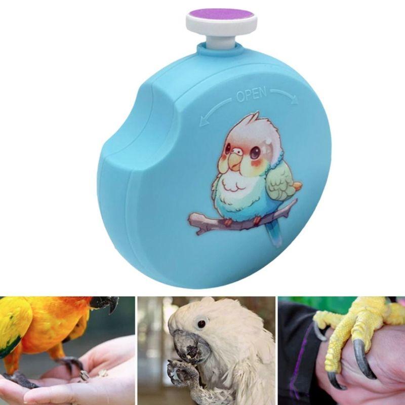 Low Noise Electric Parrot Nail Trimmer Mini with 6 Grinding Heads Bird Nail Cutter Round Parrot Beak Grinder