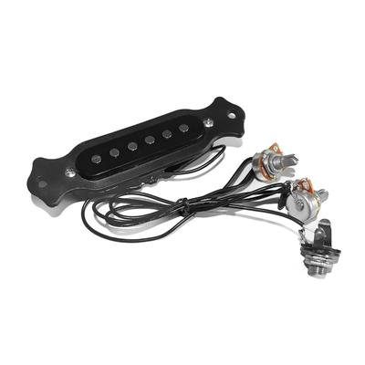 Gitarre Magnetischer Single-Coil Geräuschloser Tonabnehmer Folk Akustikgitarre Schallloch Tonabnehmer Elektrische Gitarre Tonabnehmer Verkabelung mit