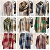 Thick Imitation Cashmere Shawl Keep Warm Shawl Wrap Simple Plaid Scarf  Girl