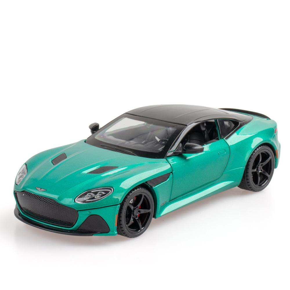 1:22 Scale DBS Sports Car Model Toy Metal Diecast Miniature Luxury Music Light Pull Back Vehicle Models Boys Decorative Gifts