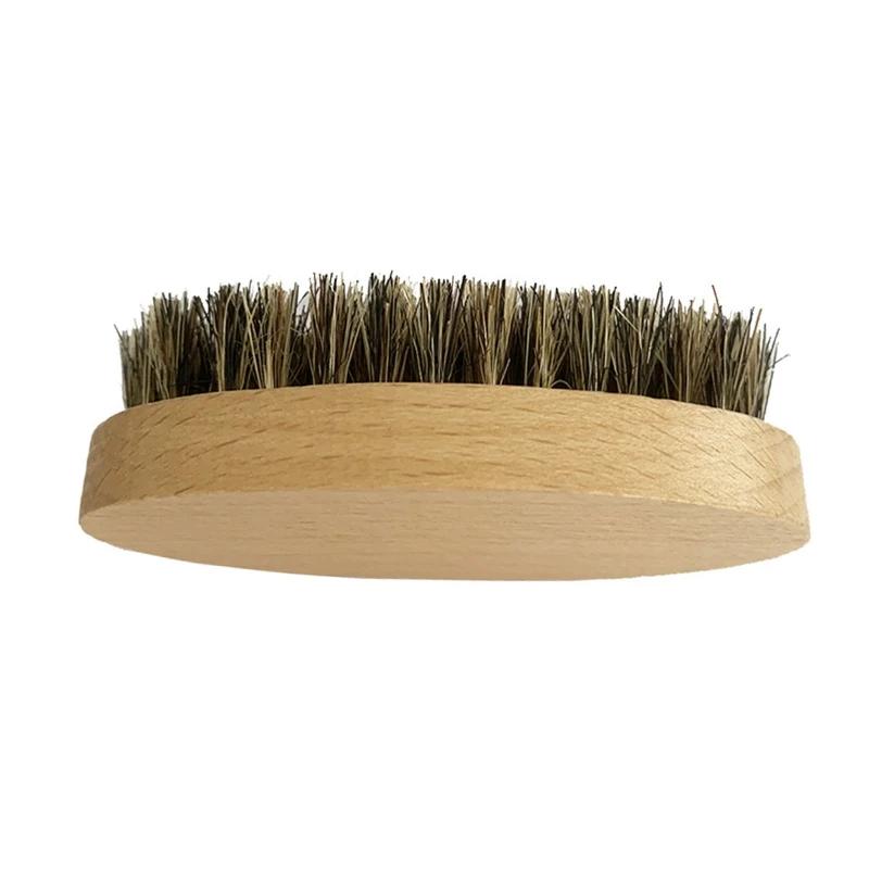 Spazzola per la cura della barba Ovale Spazzola da uomo per barba per peli FACCIALI Setole di cinghiale Morbide, Speciale per parrucche in capelli veri