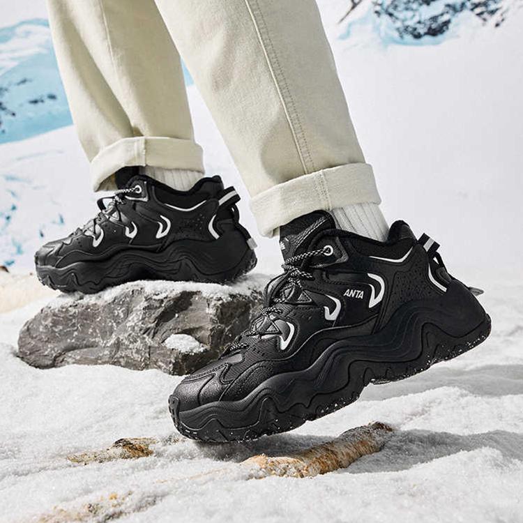 Anta Starry Fashion Casual Shoes With Plush Shock Absorption And Slip Resistance Women Sneakers Black 922448902-4