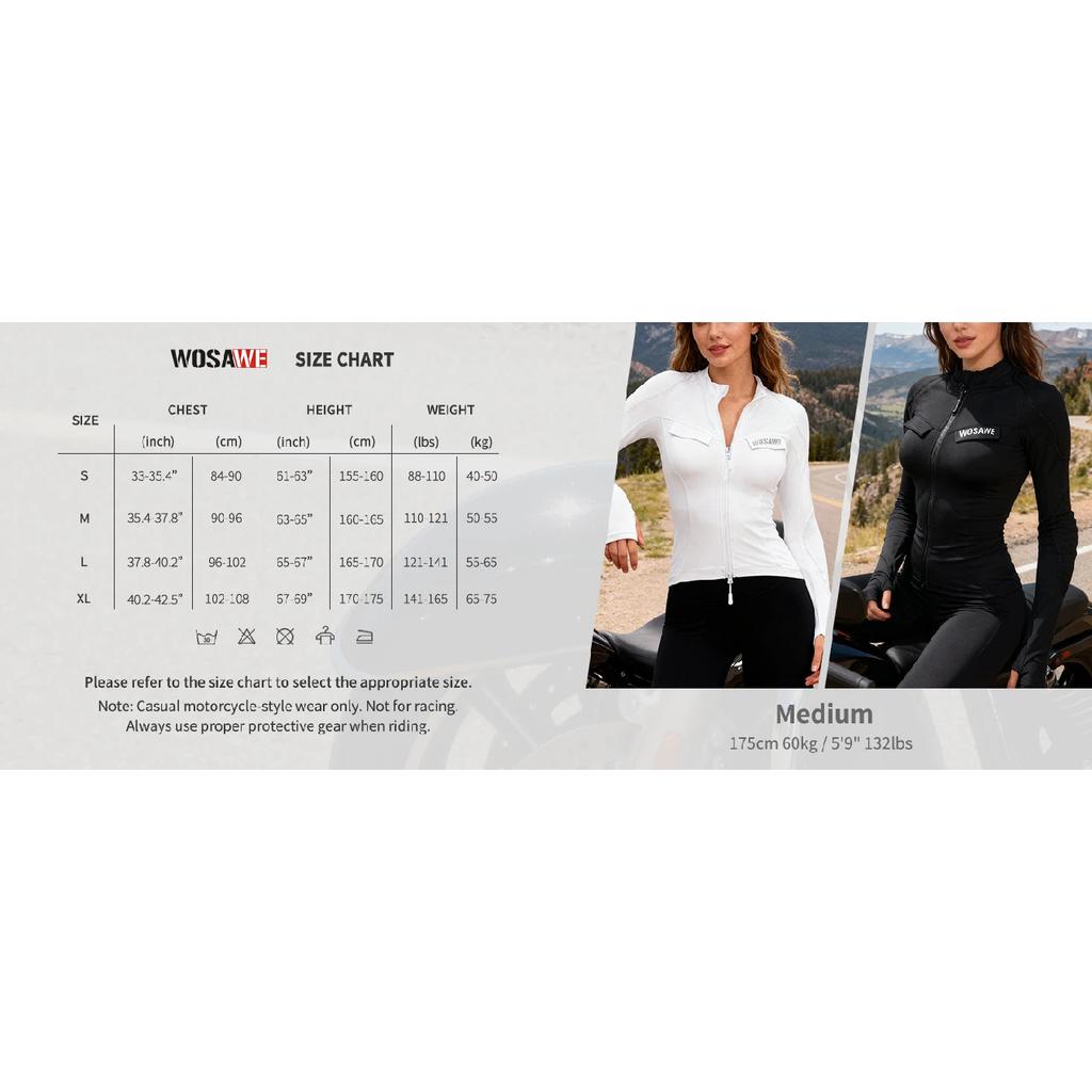 WOSAWE Women Racing Jacket Autumn Winter Anti Drop Moto Jacket Reflective Thermal Motorcycle Jacket With CE Protective Gear