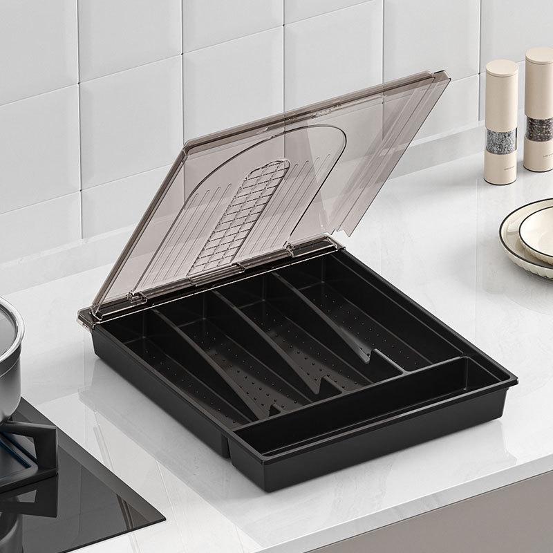 Cross-Border Kitchen Cutlery Set with Dustproof Storage Box and Drawer Divider