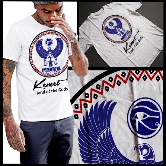 

Kemet Ancient Egypt T-Shirt Land Of The Gods Immortal Falcon Eye Of Horus Tee XL