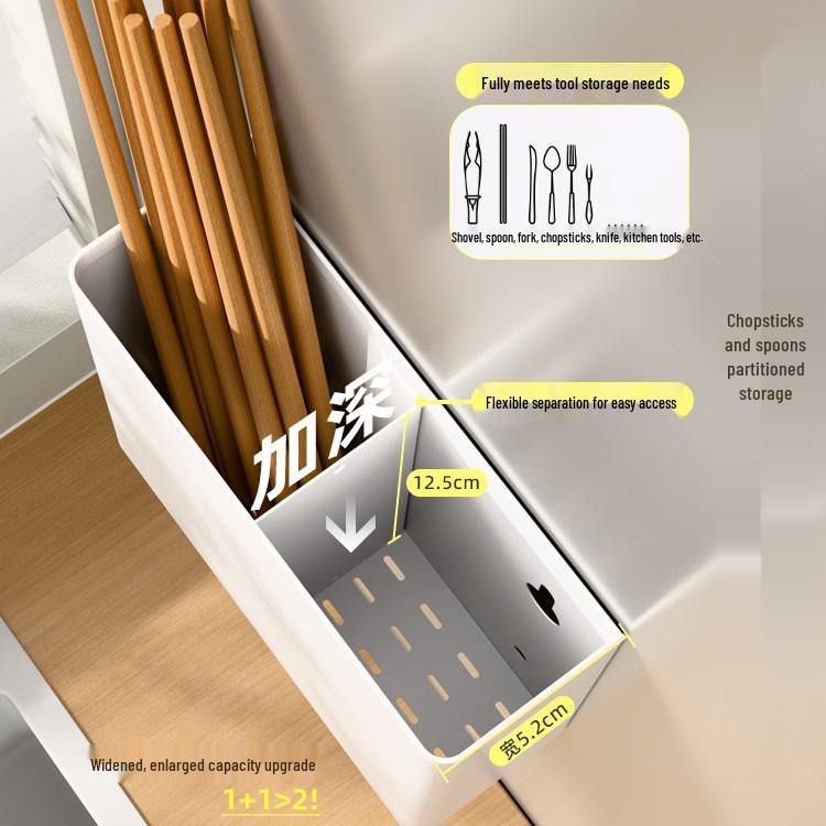 Wall-Mounted Magnetic Kitchen Storage Rack & Knife Holder Set