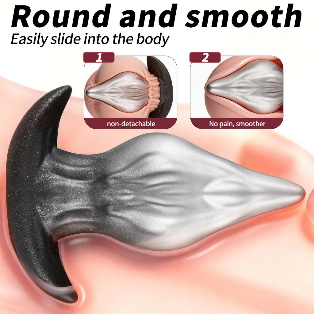 New Unique-Shaped Anal Plug – Large-Head Anal Dilator & Masturbator – Silicone Adult Sex Toy