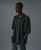 Diantipeullaespom Pigment Oversized Zip-Up Pique Shirt (Charcoal)