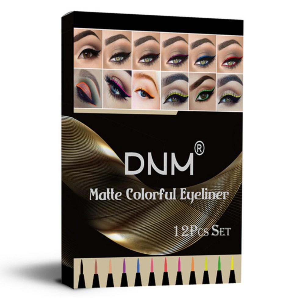 12 Colors Eyeliner Kit Makeup Waterproof Quick-Drying Pen Cosmetic Set, 1 Piece