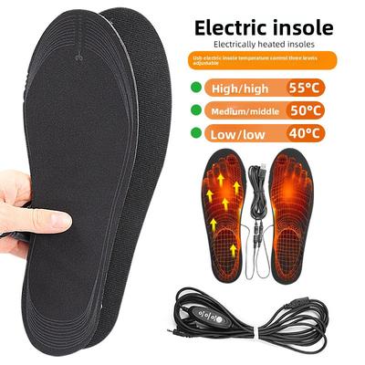 Men's and Women's USB Electric Heating Insoles, Warm Insoles Can Be Washed, and The Size Can Be Cut Freely. EVA Heating Insoles
