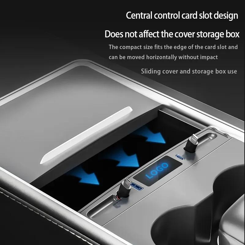 Expansion Cable Central Control Docking Station HUB Vehicle Mounted Fast Charging Docking Station For Tesla Model 3 Y