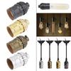 E26 / E27 Socket Vintage Retro Lamp Holder Aluminum Bulb Light Screw Sockets 4 Colors with Switch 110V/220V