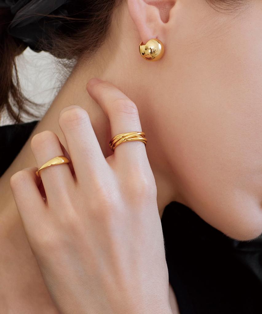 Dmoment Ava Layered Ring (14K Gold Plated)_2 Colors