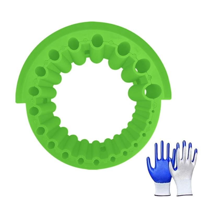 ABS 20 Loch Bohrer Schleifschärfer und Schutzhandschuhe für Winkelschleiferteil Heimreparaturen und Werkstattprojekt