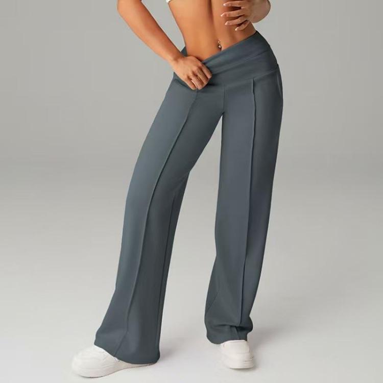 High Waist Workout Pants for Women Straight Leg Sports Trousers with Pockets Outdoor Casual Comfort Slim Fit Long Pants