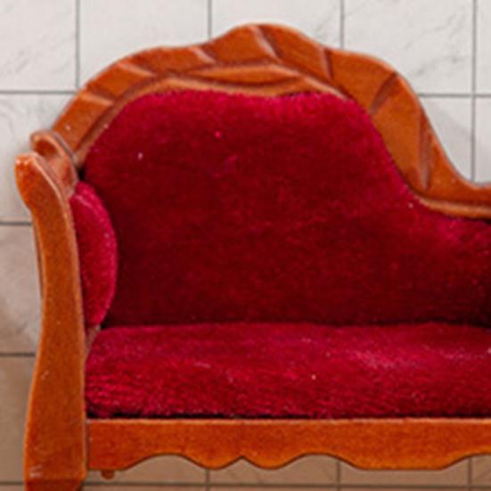 Sofá para Casa de Muñecas Amplia Aplicación Adorable Mueble de Madera para Casa de Muñecas Sofá con Cajón para Casa de Muñecas 1/12