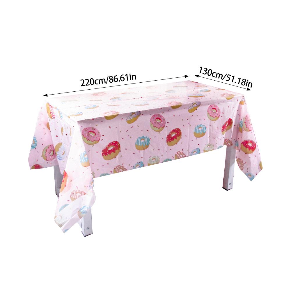 Donut Themed Birthday Tableware Set Pink Donuts Paper Napkin Plate Cup Tablecloth Donut Grow Up Birthday Party Baby Shower Decor