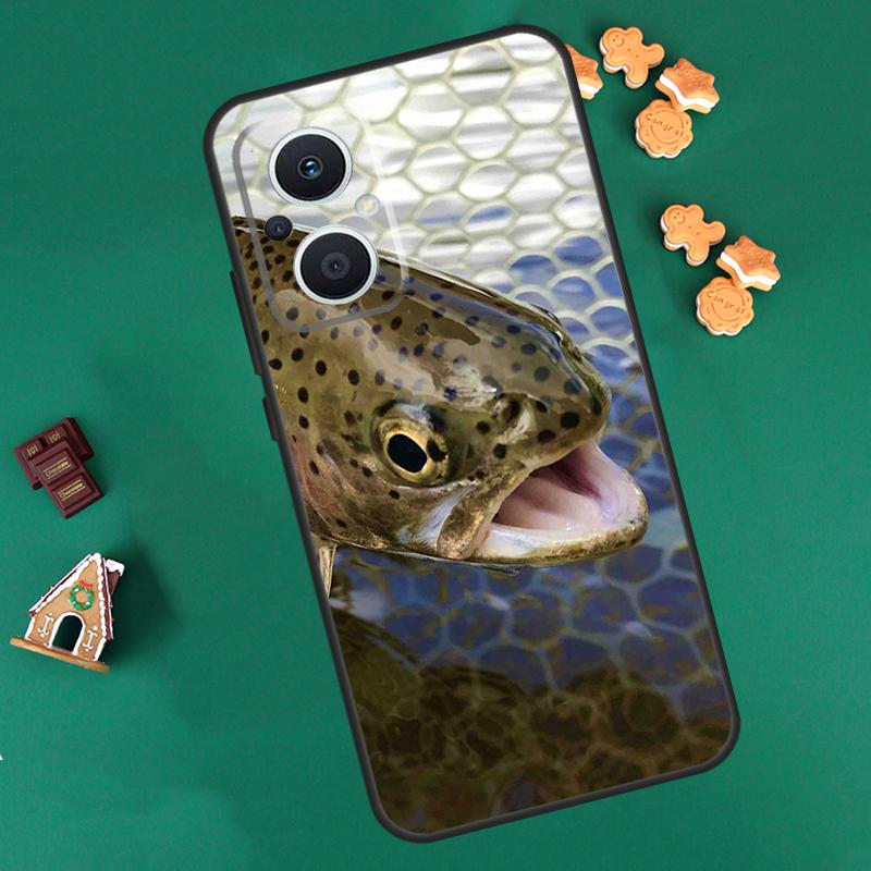 Trout Fish Fishing Case For OPPO Reno 8T 8 7 Lite 14 13 12 11 F 10 Pro Cover For OPPO Find X9 X8 X6 X5 Pro Coque