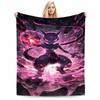 Purple Sci-Fi Creature Themed Blanket with Energy Blast Design Blanket, Suitable for Use In the Bedroom, Living Room, On the Sofa