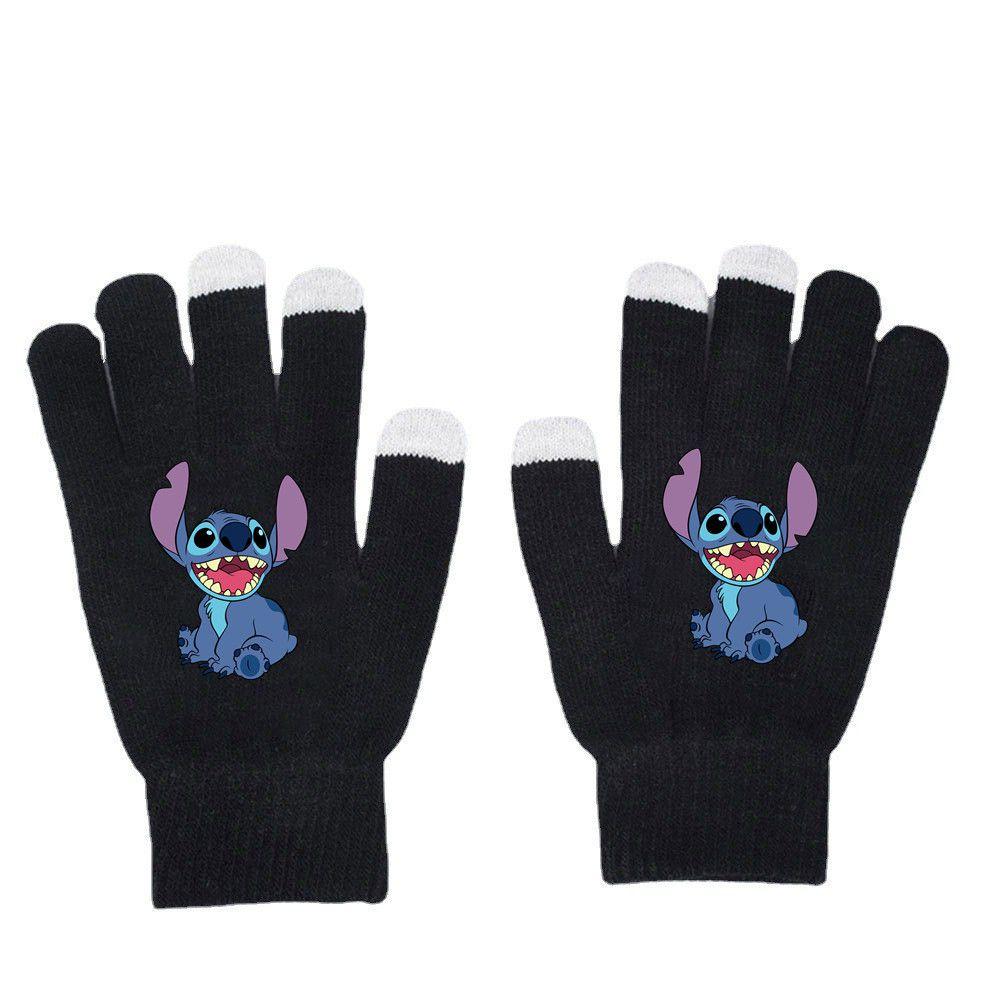 Lilo Stitch Winter Warm Knitted All Finger Gloves
