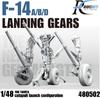 Rokit Studios Grumman Tomcat Landing Gear Wheel Set for Takeoff Position Plastic Model Kit Parts RKS480502T 1/48 F-14A/B/D & Weight-Deforming (for