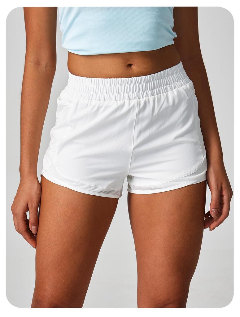 Women's Plus Size Quick-Dry Sports Shorts: Spring/Summer Loose-fit Two-Piece Look