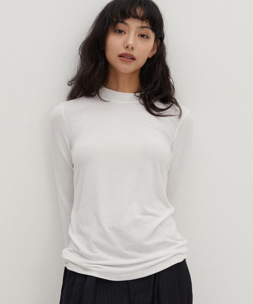 RAVEROUS Wool-Like Basic T-Shirt White