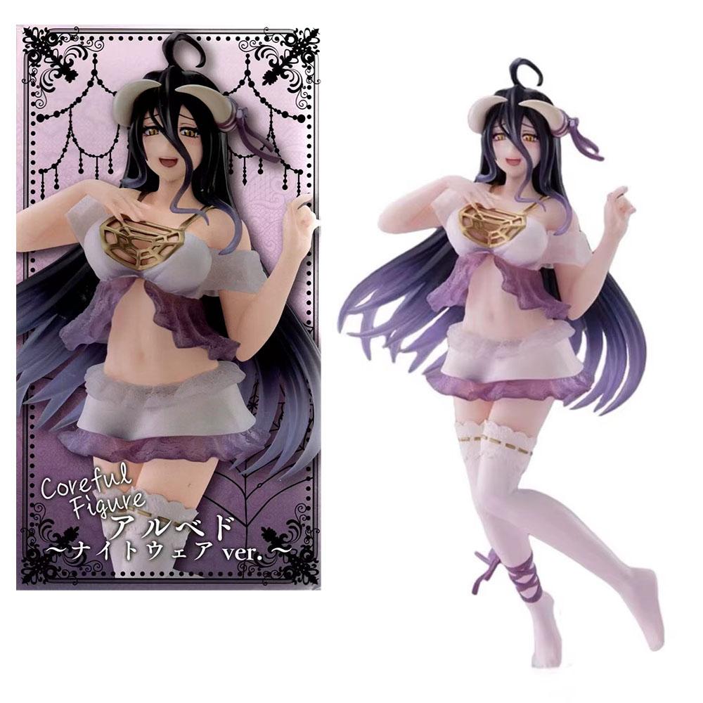 16CM Albedo Figure Anime OVERLORD Animation Maid Outfit Pajamas Style Model Toy Gift Collection Decoration Ornaments PVC