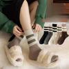 5 Pairs of Socks with Shark Pants, Women's Mid-calf Thickened Thermal Socks for Autumn and Winter, Trendy and Versatile Long Student Sports Socks