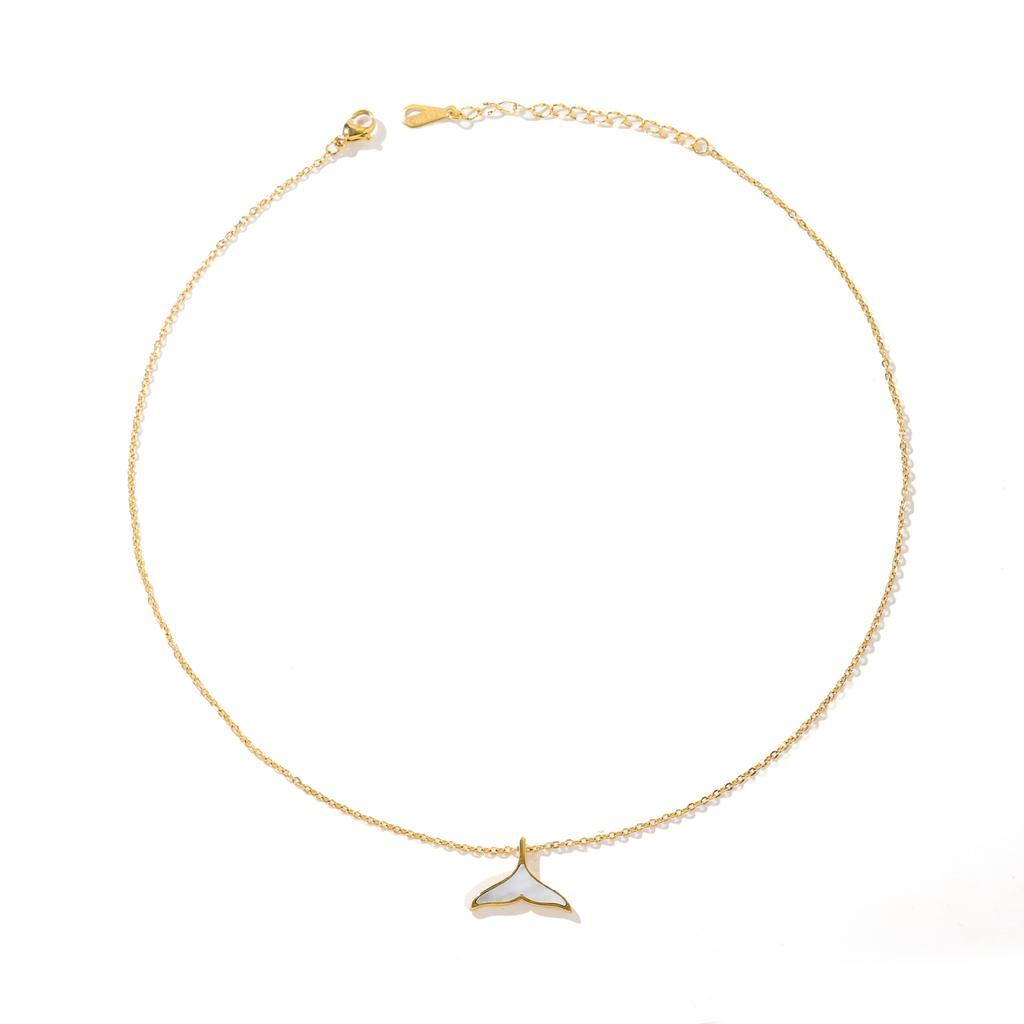 Fischschwanz Halskette Damen Titanstahl Leichter Luxus Nischen Design Geburtstag Weihnachtsgeschenk