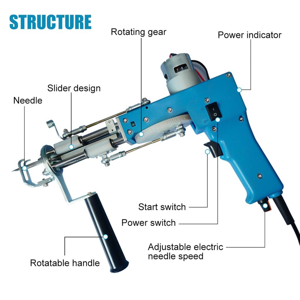 50W TD-01 TD-02 DIY Loop Pile/Cut Pile Electric Carpet Tufting Guns Carpet Weaving Flocking Machines Power Tool Hand Guns Cut Pile 220V