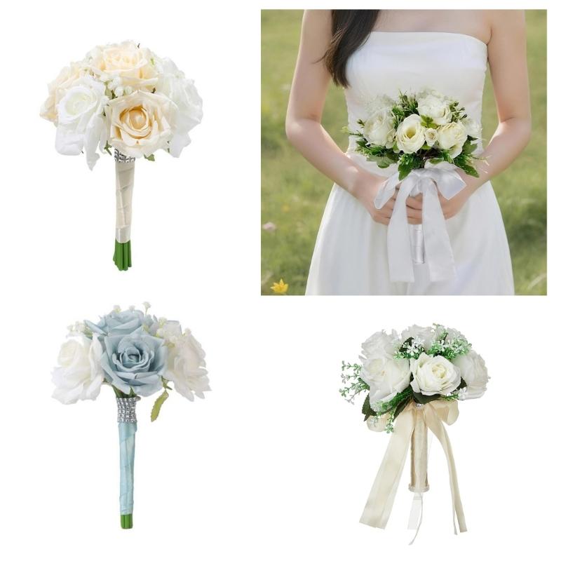 Beautiful Handheld Artificial Flower Bunch Delicate Bride Bunch Wedding Party