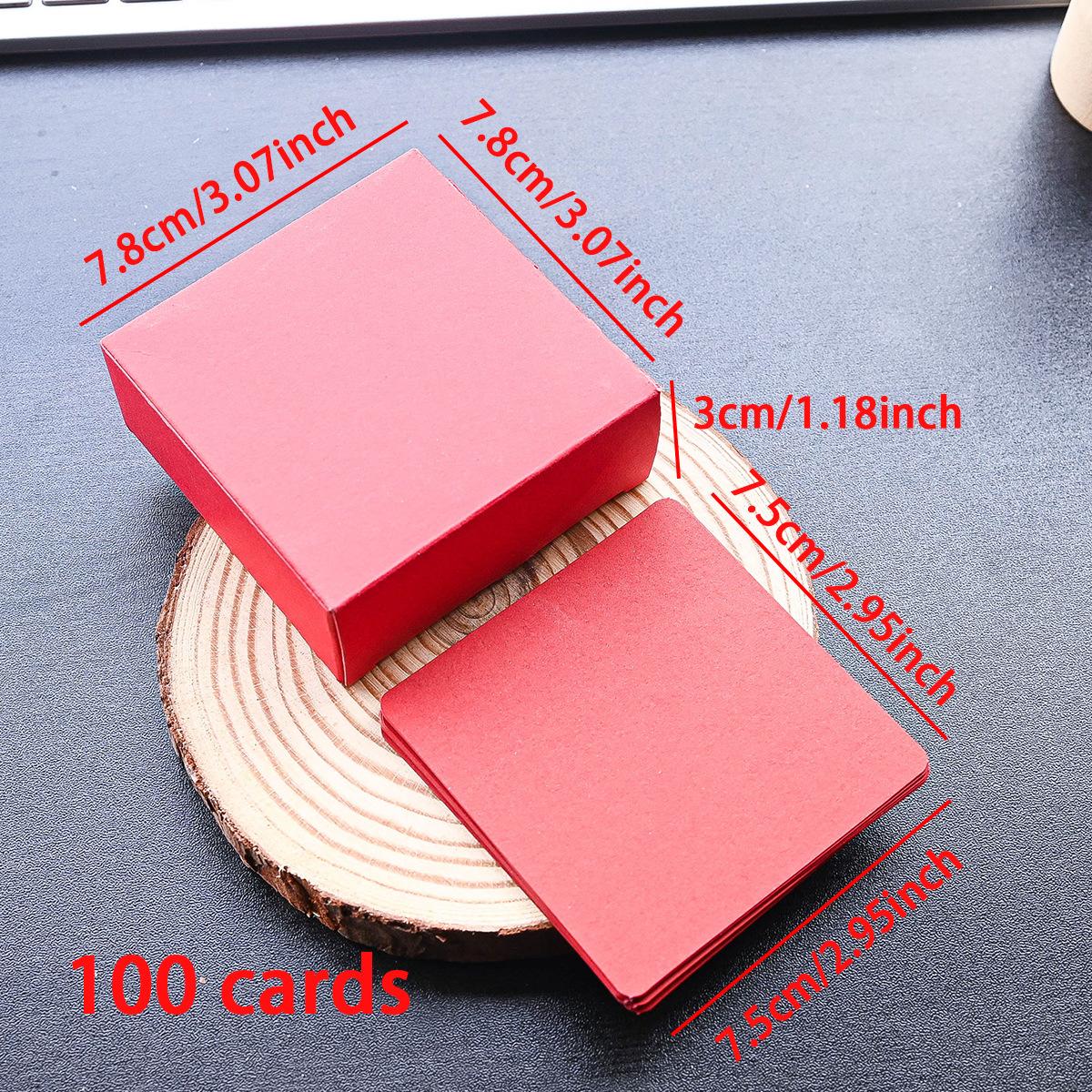 100pcs Retro Double Sided Blank Kraft Paper Card Word Card Note Message Card DIY Postcard Gift Greeting Invitation Card