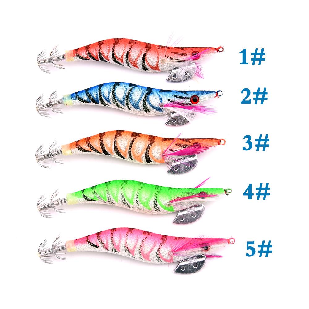 2.5#/3.0# Luminous Wood Shrimp Imitation Fishing Lure - Plastic Bait Jig Hook
