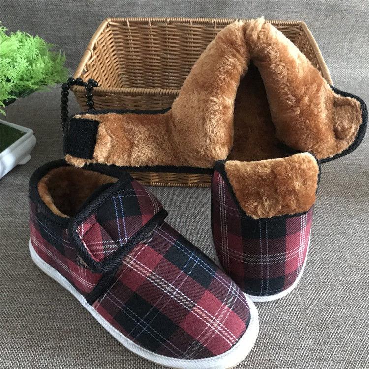 

Женские зимние ботинки с плюшевой подкладкой, женская тканевая обувь в стиле ретро, вышитые ботинки на низком каблуке в национальном стиле 40