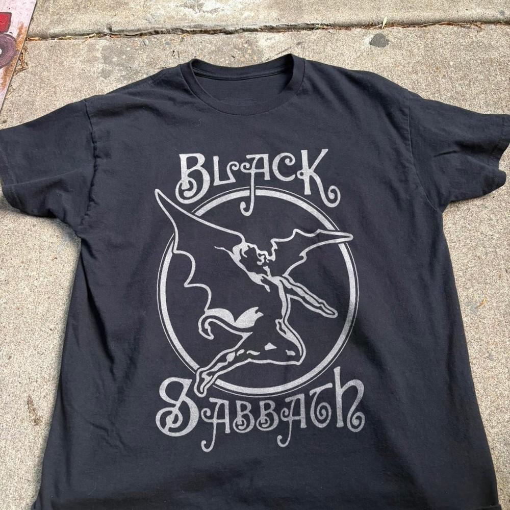 Rare! Black Sabbath Logo T-shirt, Unisex Black Cotton T-shirt, Size S-5XL Unisex T-Shirt S