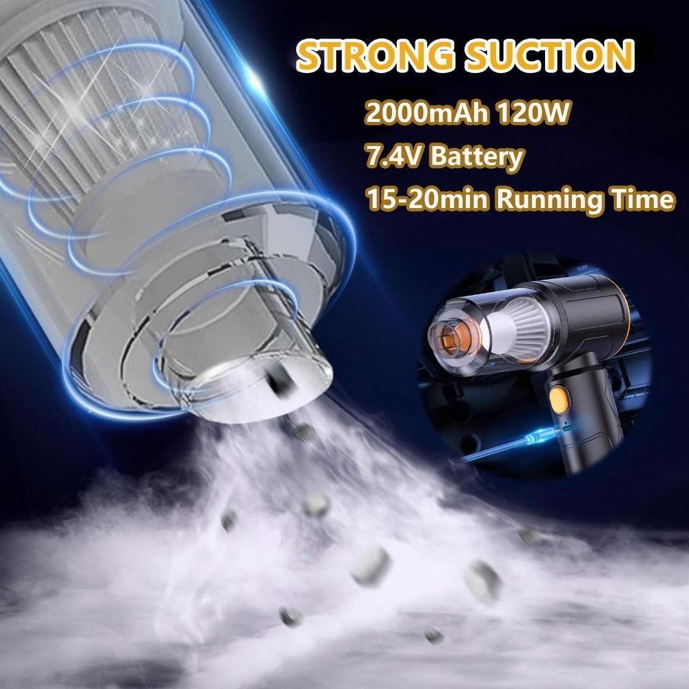 Powerful Suction Wireless Vacuum Cleaner Wet & Dry Portable Vacuum Cleaner  Car Use