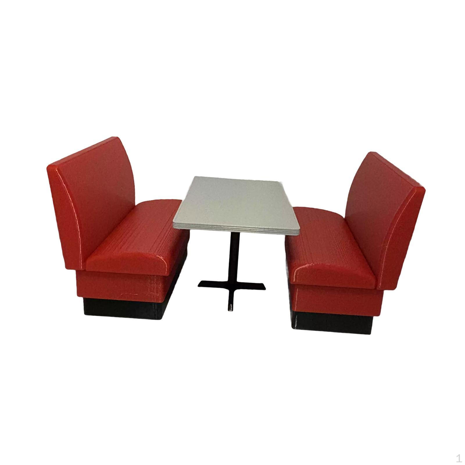 

Table and Chair Model 1/12 Dollhouse Decoration Kids Toy Furniture Simulation for Landscaping