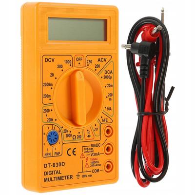 Multimetr Cyfrowy DT-830D – Uniwersalny Przyrząd Pomiarowy | Pomiar Napięcia AC/DC | Duży Wyświetlacz LCD 1999