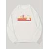 Men's Human Evolution And Buddha Statue Pattern Casual Crew Neck Sweatshirt.