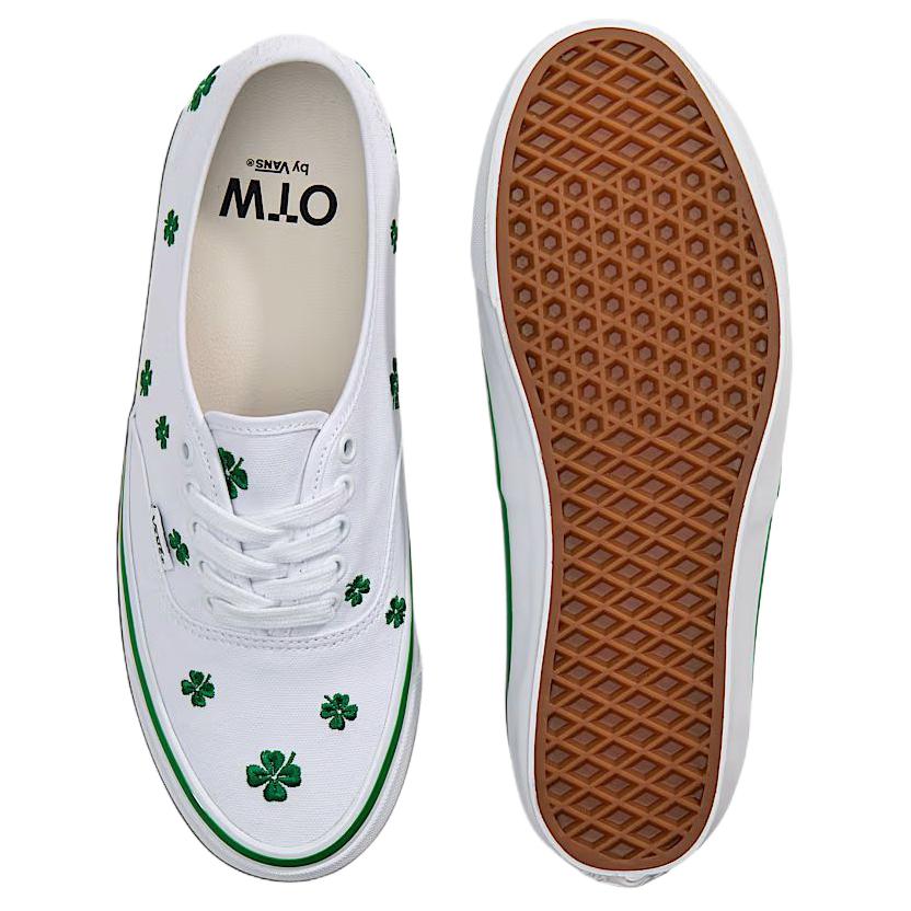 Men's Sneakers Vans OTW Authentic Canvas Lightweight Low top Skateboard Shoes Unisex White
