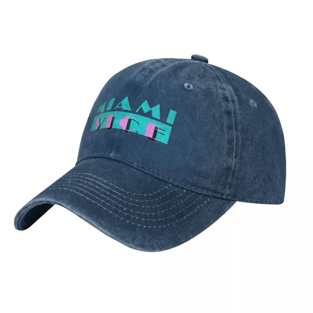 Miami Vice - Tv Shows - Side Baseball Cap Wild Ball Hat Golf Hat Sunscreen Bobble Hat Ladies Men's