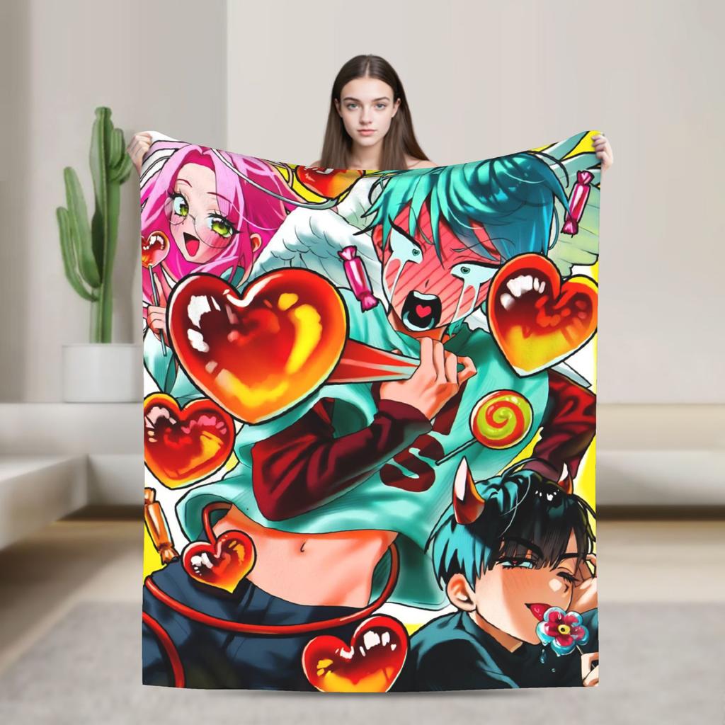 Alien Stage Manga Poster Print Plush Blankets Girls Boys Flannel Throw Blanket For Couch Chair Super Soft Quality Bedspread Gift